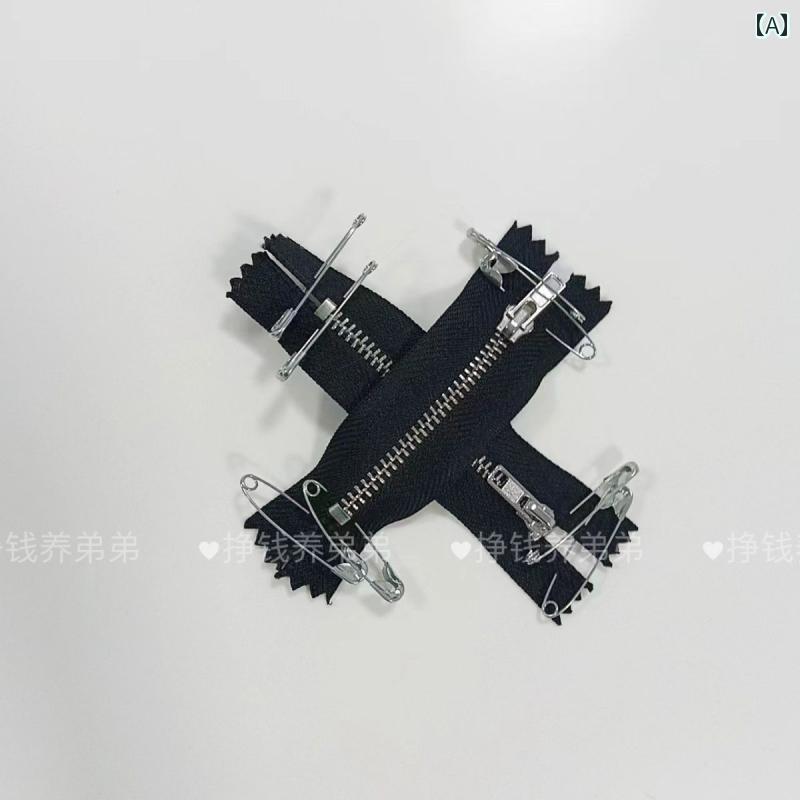 チョーカー　アクセサリー　レディース ヤ ビ フェン 文化の 金属 ジッパー ピン ダーク Y2K 甘くて スパイシーな非 主流 DIY ゴシック ヘア