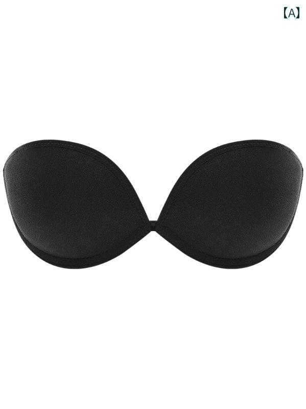 レディース インナー ナイト フロント バックルの 美しい バック ストラップレス 下着 レディース 滑りにくい 小さい 胸の ギャザー 魅惑的 チューブ トップ 見えない 大きい バックレス ブラ 夏