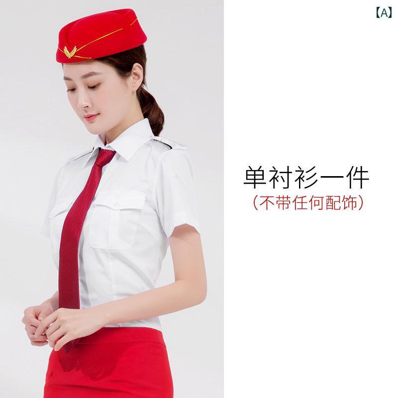 レディース　制服　スーツ セキュリティ ユニフォーム 夏用 女性 キャプテン スーツ プロ パイロット ..