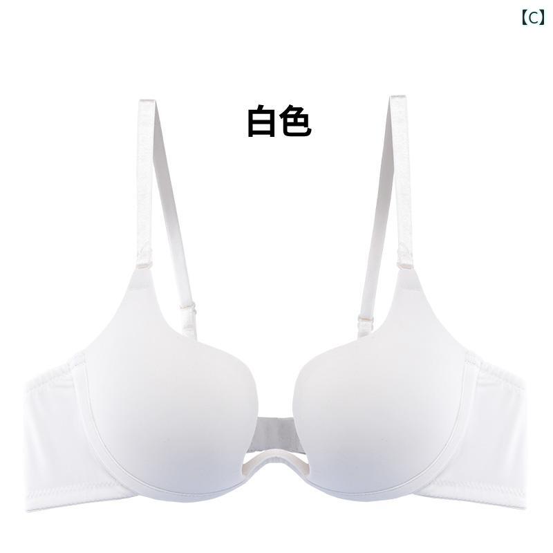 インナー レディース　ナイト 目に 見えない 美しさの 背中の 開いた 下着 フェミニンな シームレスな U 字型 ウェディングドレス ブラ 貧 乳 深い V プッシュアップ ホルター 3