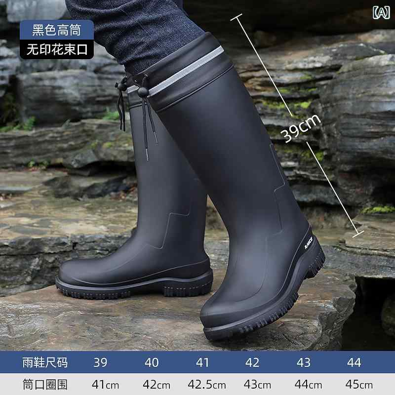 レインブーツ　長靴　レディース レインブーツ メンズ ハイカット コットン ブーツ 防水 シューズ アウトドア用 滑り止め ウォーター シリコン 耐摩耗 フィッシング ラバーシューズ