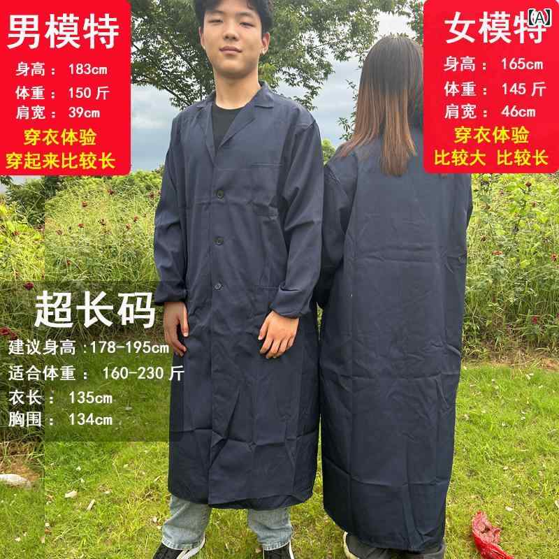 作業着 ワーク ウェア 男性用 ブルー コート 作業着 長袖 汚れ 防止 倉庫 作業 厚手 プリント 農場 労働 保護 服