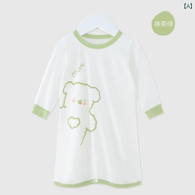 赤ちゃん　パジャマ　服 ベビー 春秋 ジャンプスーツ 女の子 夏用 モダール 薄手 パジャマ 幼児用 ナイ..