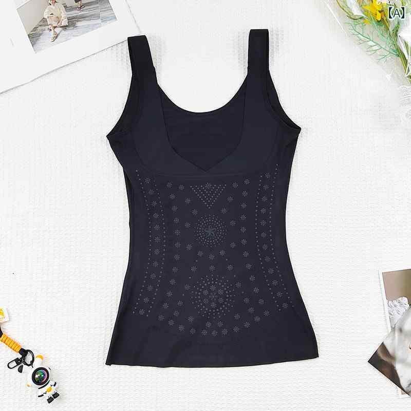 下着　薄型　レディース カリ アン ボディ シェイピング 下着 ウエスト 夏用 薄手 タイト ベスト コルセット 上半身