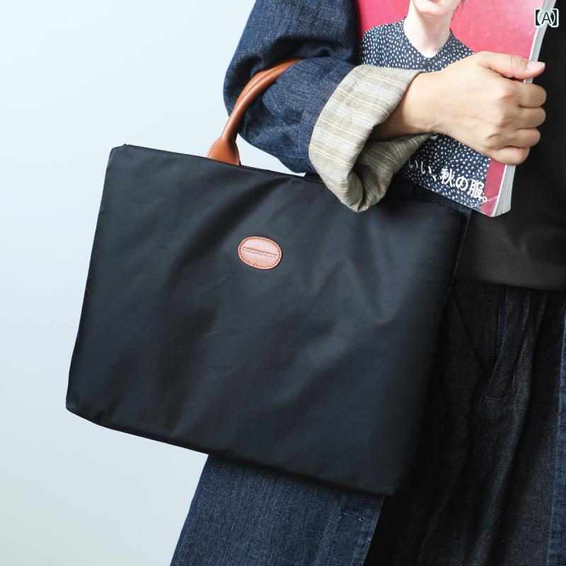 ハンドバッグ　トート　レディース Cuckoo Forest レディース ハンドバッグ 3個 パック大容量 ナイロン 生地 革 ビジネス シンプル パソコン バッグ 書類 B 588