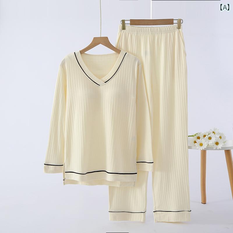 パジャマ　レディース　かわいい 春秋 女性用 パッド パジャマ 綿の 長袖 プルオーバー カジュアル 202..