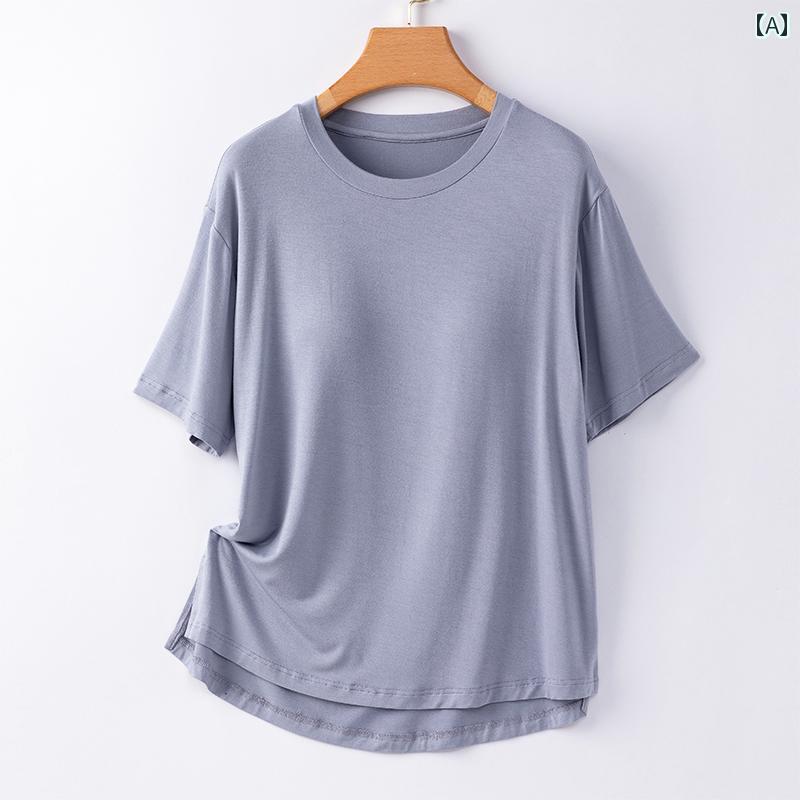 パジャマ レディース かわいい 2025年 レディース パジャマ 夏用 モダール 半袖 ワンピース トップ 薄手 スタイル 外出 着と しても 着用 可能