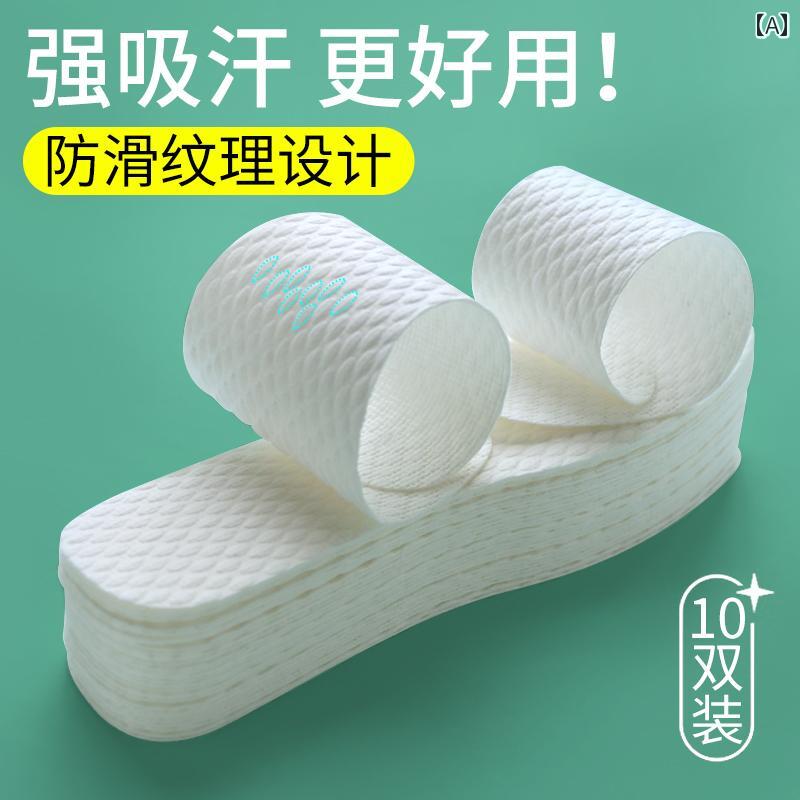 レディース　ソックス　レギンス 女性用 使い捨て インソール 吸汗性 防臭性 滑り止め 薄型 ソフト ソール 快適 裸足 靴の 履き 心地 洗えない シングル シューズの 夏