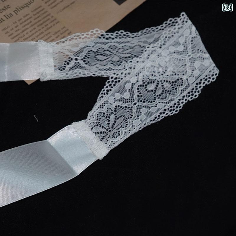 アイマスク　睡眠　遮光 目隠し リボン アイマスク ムード 布 ストリップ レース 写真 ダンス パーティー ベール