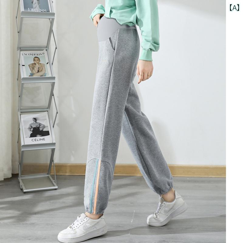 妊婦用　パンツ　レギンス マタニティパンツ 春夏 アウター 薄手 お腹 サポート スウェットパンツ 2025..