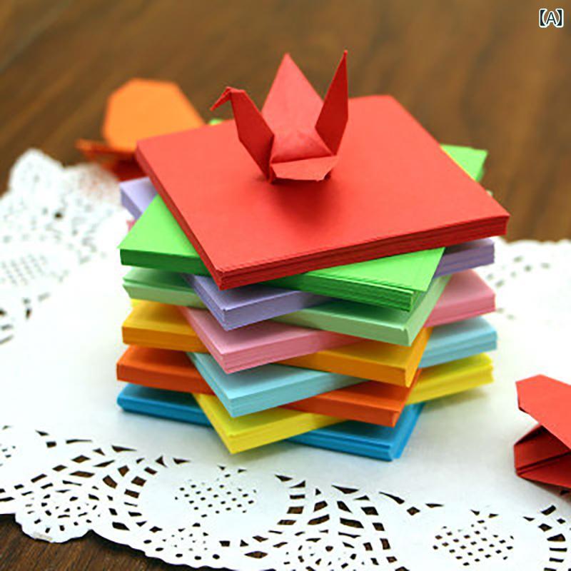 アクセサリー　ヘア　雑貨 子供の 折り紙 小さい サイズ 正方形の プリント ポケット 星空 パズル 色紙..