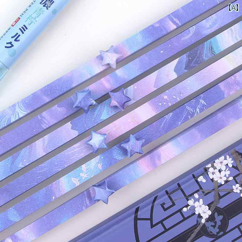 アクセサリー　ヘア　雑貨 星空 星 幸運の 折り紙 色紙 素材 色 五芒星 願い ボトル