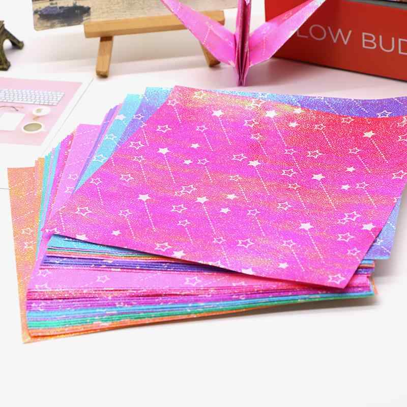 ヘア　アクセサリー　レディース 15 / 17 cmの 正方形の 流星 模様の 子供用 折り紙 反射 パール 光沢 ..