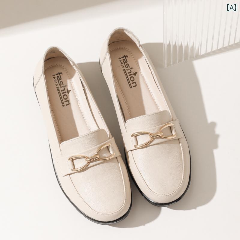 スリッパ　シューズ　カジュアル 向け 夏の 女性用 ママ サンダル 中年向け 滑り止め レザーシューズ 通気性との 柔らかい 靴 底 高齢者に 快適