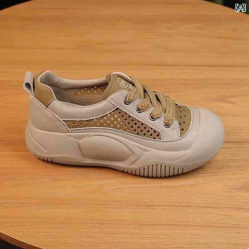 スリッパ　シューズ　カジュアル レッド トンボ 革 ホール シューズ レディース 2025夏 厚底 ソフト ソール 滑り止め カジュアル サンダル メ ッシュ 通気性 シングル