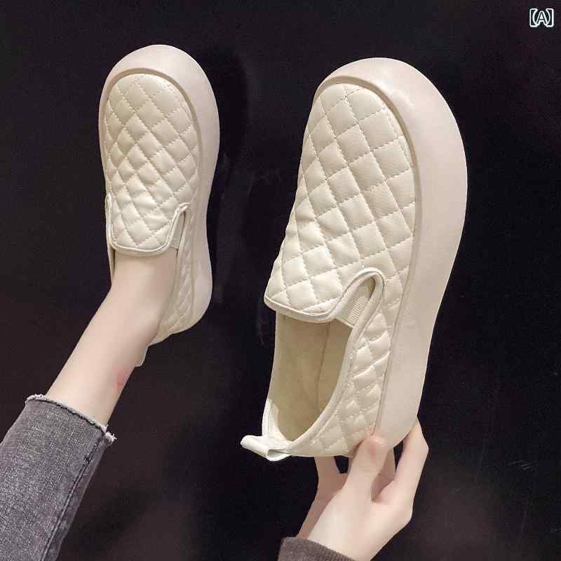 スリッパ　シューズ　カジュアル ふかふかの 履き 心地の ソフト ソール 女性用 マタニティ シューズ 2025 春秋 足の むくみにも 疲れにくい ワン ステップ 厚底 つま先 靴
