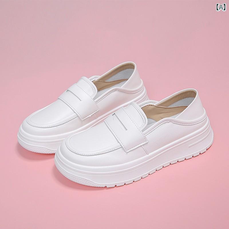 スリッパ　シューズ　カジュアル 厚底 ナースシューズ 夏 通気性 2024 ソフト ソール カジュアル 滑り止め シングル シューズ 医療用 ホワイト レディース ミッド ヒール