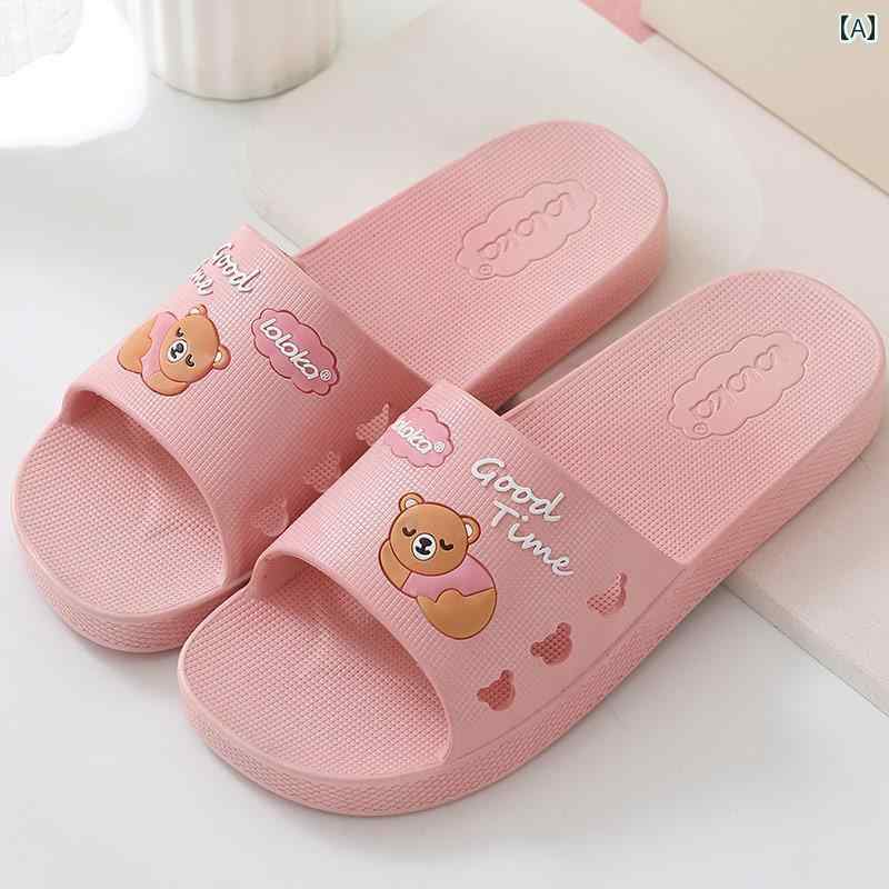 スリッパ　シューズ　カジュアル 夏の 女性用 ルル ジア スリッパ 快適で 臭いが なく 滑りにくく 柔らかい 底 浴室やお 風呂での 屋外 使用に 適しています 屋外での