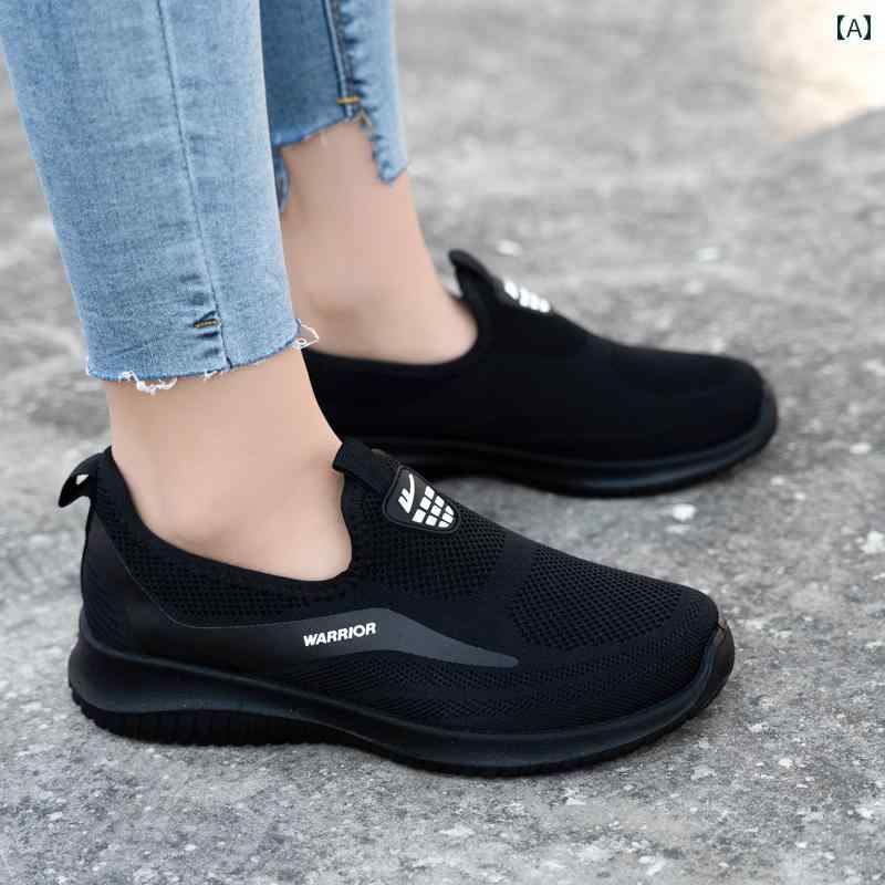 スリッパ　シューズ　カジュアル 戦士 秋 メッシュ シューズ 女性用 ソフト ソール 通気性 マザー 快適 ウォーキング カップル オーバー ワン ステップ 男女兼用