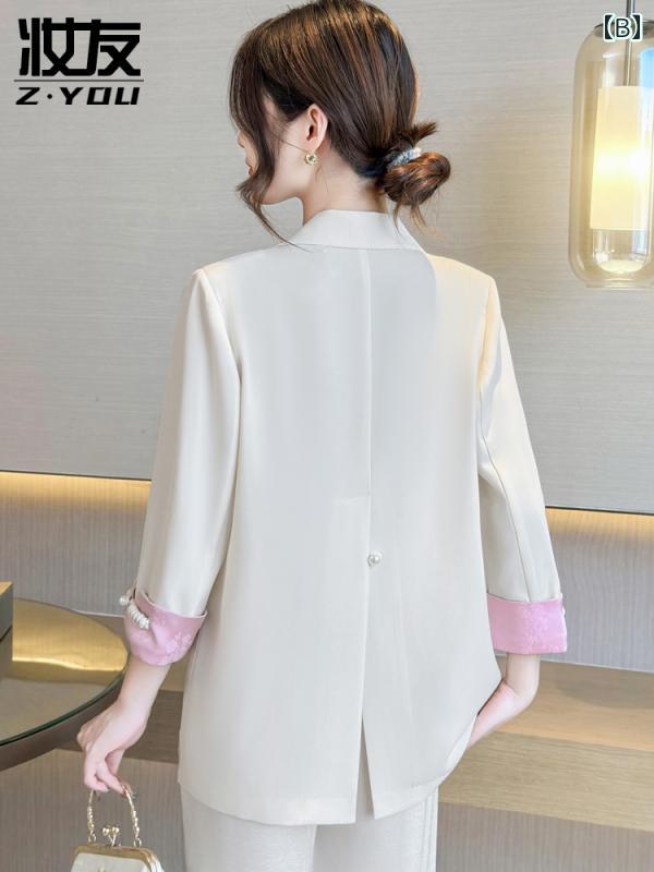 スーツ　ジャケット　カジュアル レディース 中国 スーツ ジャケット 2025 春夏 スタイル レディースの 小さい 高級 トップ