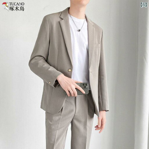 ビジネス スーツ ジャケット キツツキ カジュアル 小さい スーツ メンズスーツ イン 韓国 高度な センス スリム 男性 神 スタイル ビジネス スーツ ジャケット キツツキ カジュアル 小さい スーツ メンズスーツ イン 韓国 高度な センス スリム 男性 神 スタイル