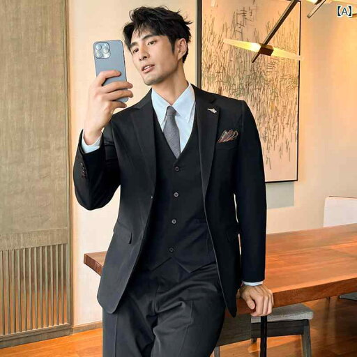 スーツ ジャケット カジュアル スーツ メンズ ウェディングドレス 新郎 プロ フォーマル ビジネス カジュアル 韓国 スリム スリーピース スーツ ジャケット カジュアル スーツ メンズ ウェディングドレス 新郎 プロ フォーマル ビジネス カジュアル 韓国 スリム スリーピース