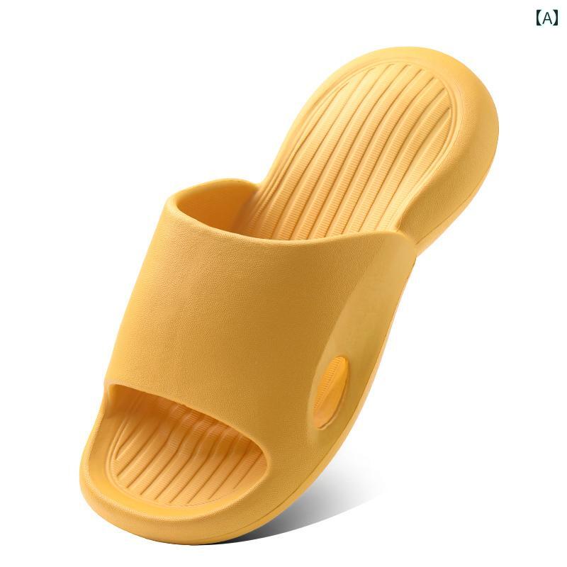 スリッパ　シューズ　カジュアル 女性用 スリッパ 夏の ホーム 屋内 厚底 カップル メンズ バス 滑りにくい ルーム ソフト ソール サンダル
