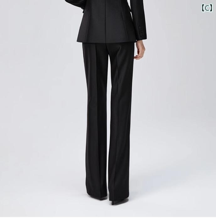 ビジネス　スーツ　ジャケット 女性用 ブラックノー カラー スーツ カジュアルで 有能な ビジネス の 2024年 早春 コート