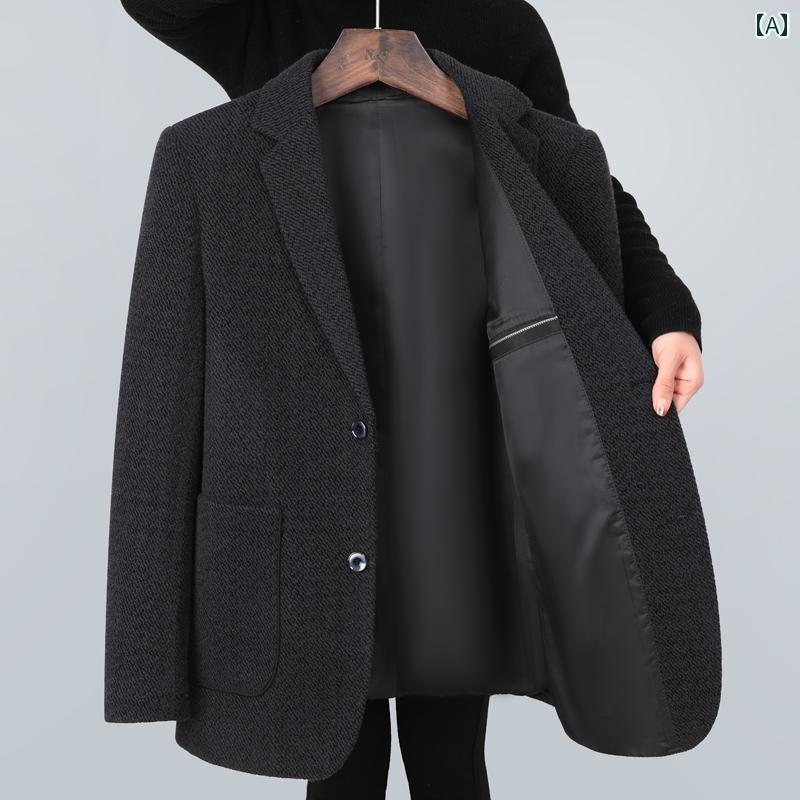 スーツ　ジャケット　カジュアル お父さんの スーツ ジャケット 春 中年 男性 2025 春秋 カジュアル