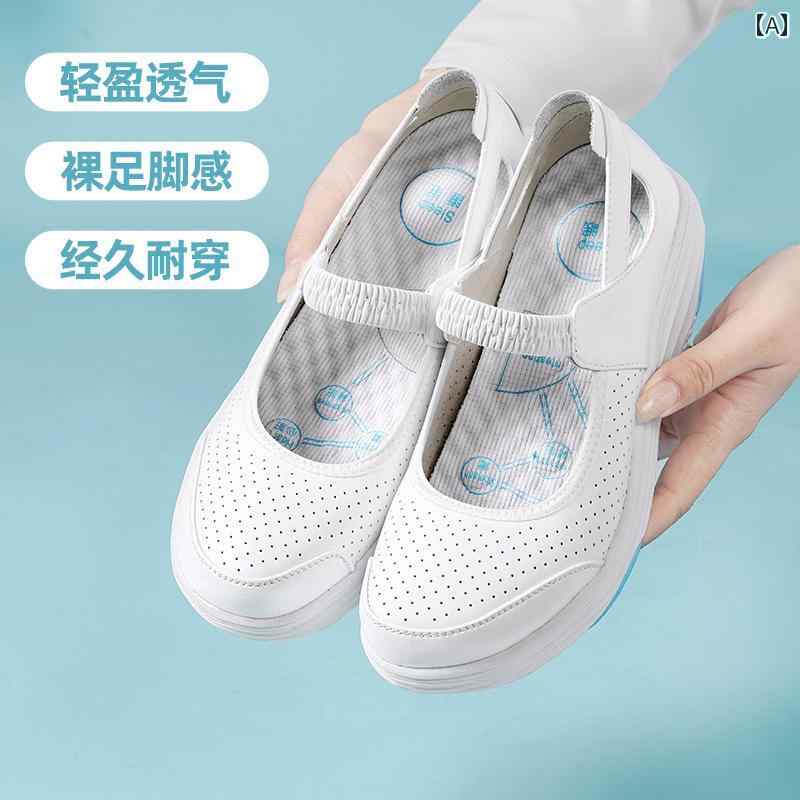 シューズ　スリッパ　カジュアル ソフト ソール 通気性 防臭性 滑り止め 静 音性 疲れにくい 厚底 を 踏んでも 大丈夫 オール シーズン 対応の 夏用 ナースシューズ。
