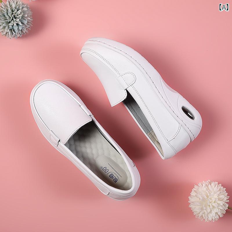 シューズ　スリッパ　カジュアル 夏用 女性用 ナースシューズ ソフト ソール 通気性の ある 片足 靴 滑り止め 防臭 厚底 身長 アップ 疲れにくい エア クッション 病院用 医療