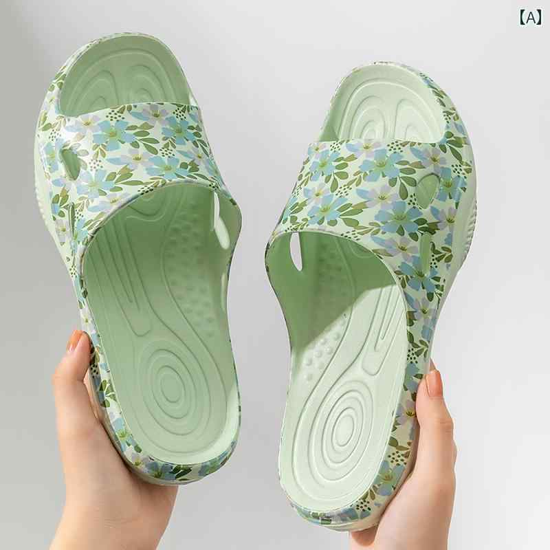 シューズ　スリッパ　カジュアル 女性用 滑り止め スリッパ 夏 アウトドア 2024 新 厚底 ファッション 家庭用 室内お 風呂 ソフト ソール 防臭 サンダル
