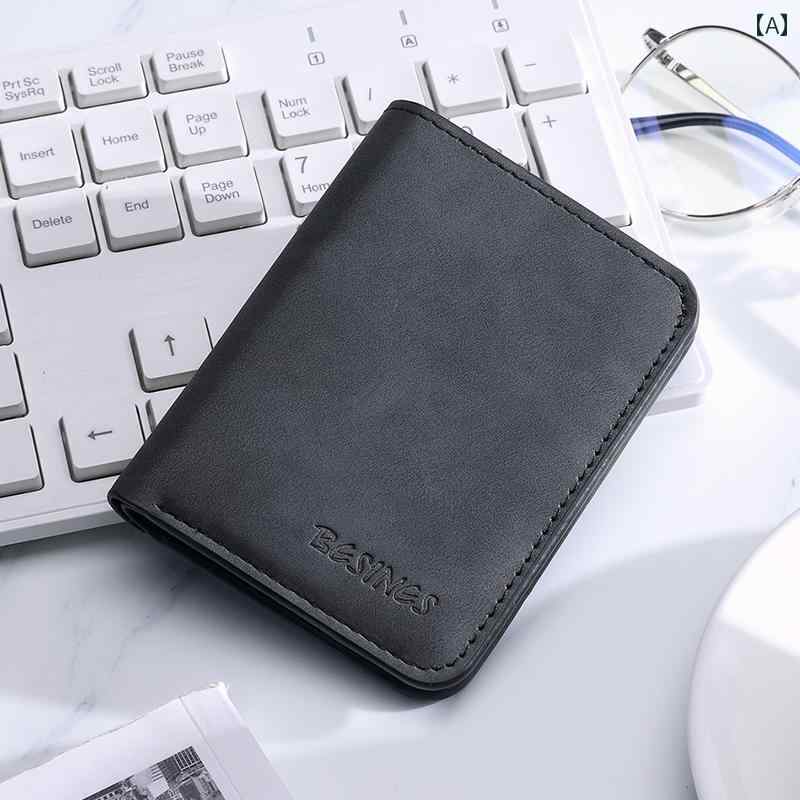 財布　カードケース　ウォレット カードホルダー メンズ 薄型 ミニ ウォレット 多機能 運転 免許証 レ..