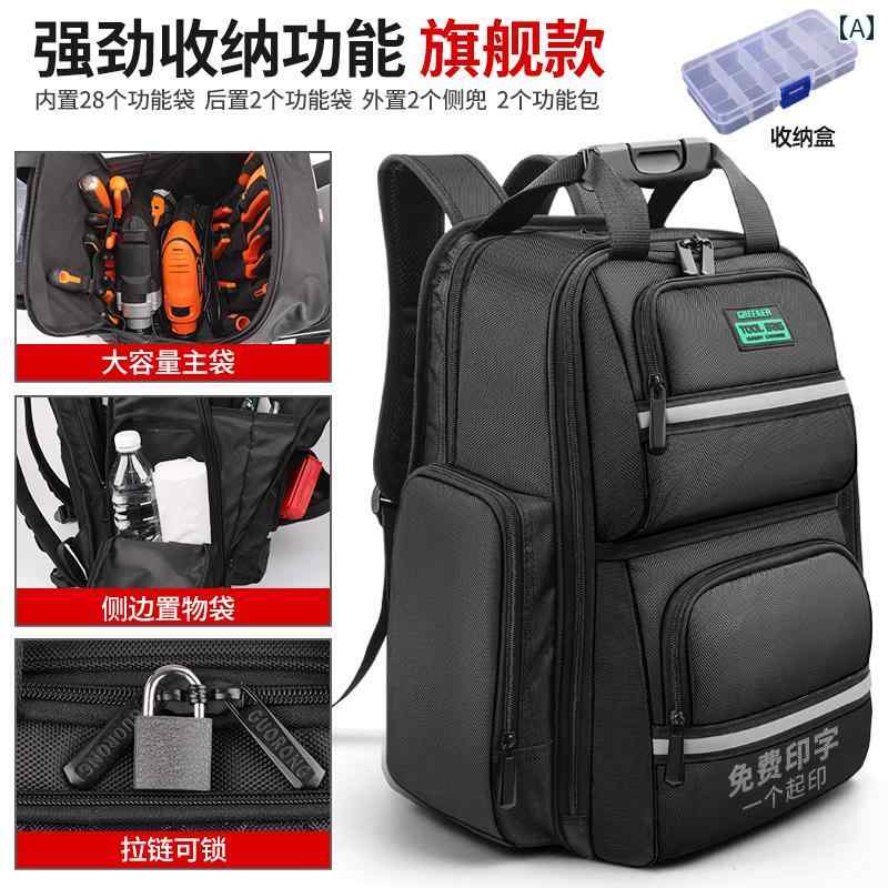 リュック　アウトドア　旅行 グリーンフォレスト ツール バッグ バック パック 厚手 丈夫な 電気 技師 ..