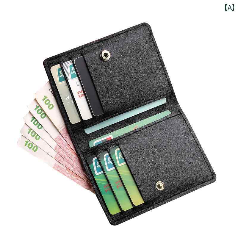 財布　カードケース　レザー メンズ 薄型 小型 カードホルダー コンパクトな ID 複数の カードスロット..