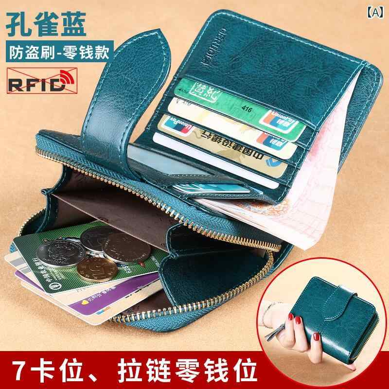 財布　カードケース　レザー 財布 レディース 革 ショート小銭入れ 一 体型 カードホルダー 多機能 折りたたみ 牛革 精巧