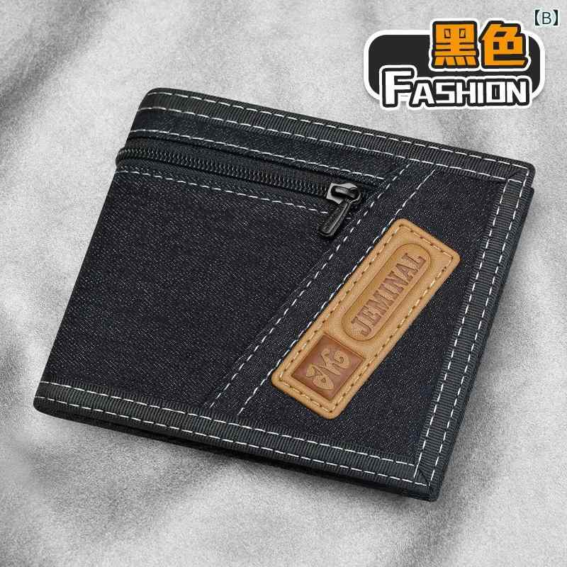 みやショップ楽天市場店の財布　カードケース　レザー メンズ キャンバス 多機能 ショート ウォレット 学生 マルチ カード小銭入れ カードホルダー 布 運転 免許証 キーを 掛ける ことが できます｜アングル2