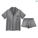 メンズ パジャマ 上下 ホリデーギフト claesens 春夏 シルクパジャマ セット 男性用 半袖 ショート パンツ マルベリー シルク ホームウェア