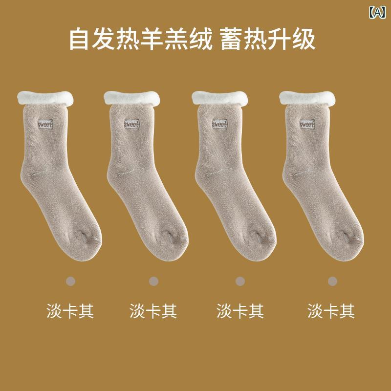 ソックス 靴下 カバー 夜 寝る ときに 厚く 暖かい 靴下 女性用 冬用 暖房 裏起毛 ラムウール ソックス 高齢者用