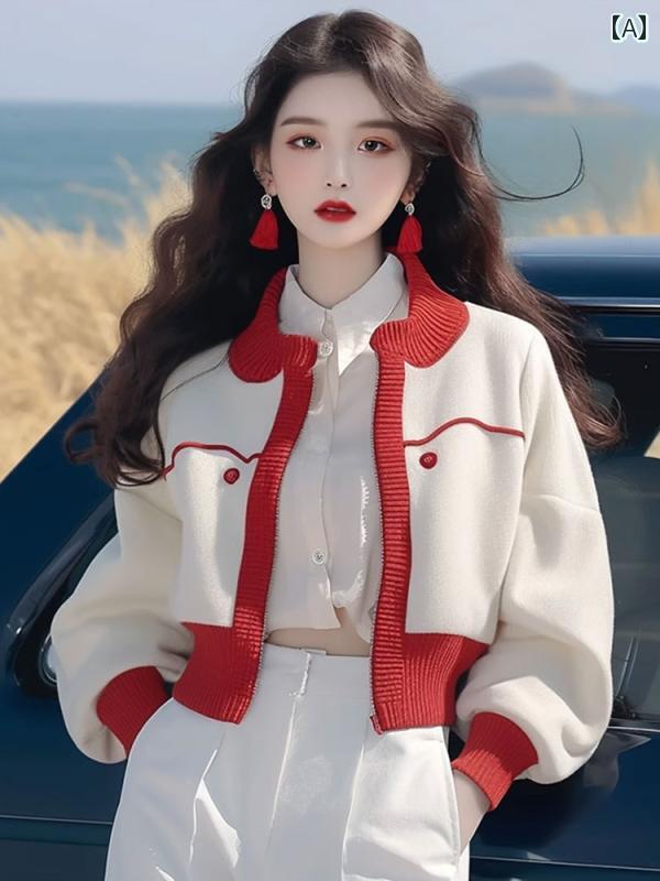 レディース コート ジャケット 2025 春秋 アメリカン ユニーク 美 白 ショート ベースボール ジャケット小 レディースジャケット