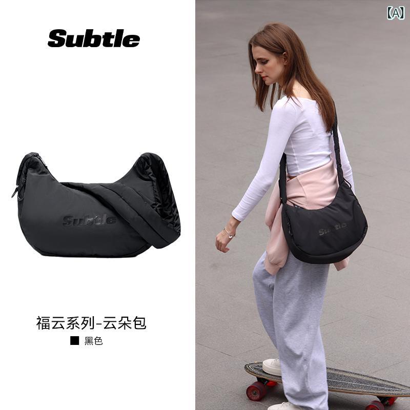 レディース バッグ カジュアル SUBTLE クラウド メッセンジャーバッグ レディースバッグ 2025 カジュアルショルダーバッグ アンダー アーム バッグ スポーツ 通勤
