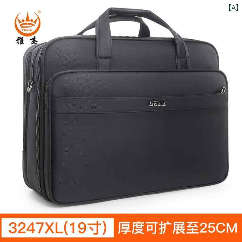バッグ　ハンドバッグ　トラベル Yajie ビジネス メンズ バッグ大容量 防水 オックスフォード キャンバス ブリーフケース 19インチ ラップ トップ ショルダー バッグ