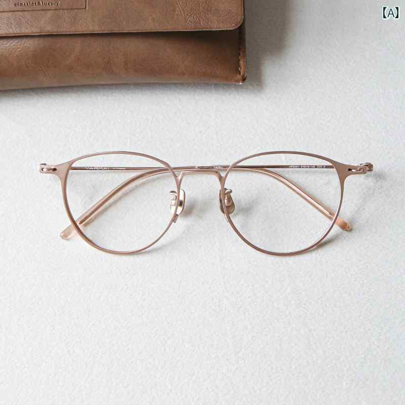 メガネ　フレーム　おしゃれ 最 韓国 の 大きい 顔の 軽量 メガネ フレーム ソリッドカラー チタン メ..