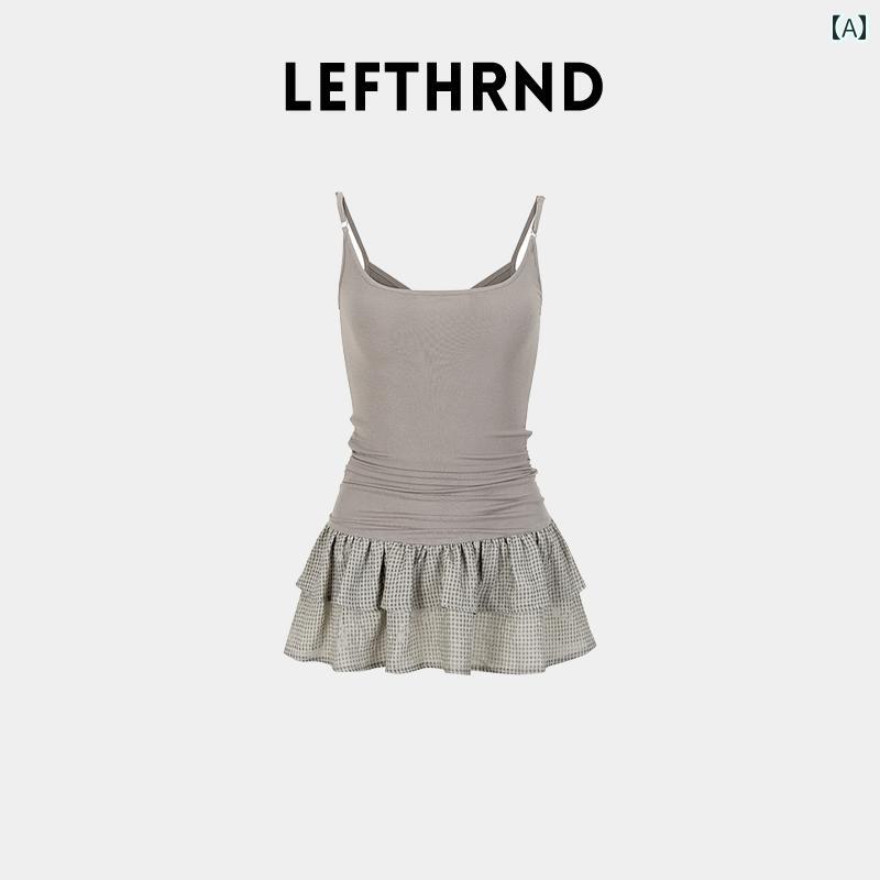 インナー　ワンピース　トップス 韓国 ホット ガール キャミソール ベスト 女性用 2025 春 スタイル フ..