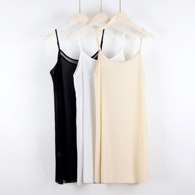 インナー　ワンピース　トップス シフォン インナーウェア キャミソール ボトム スカート レディース ..