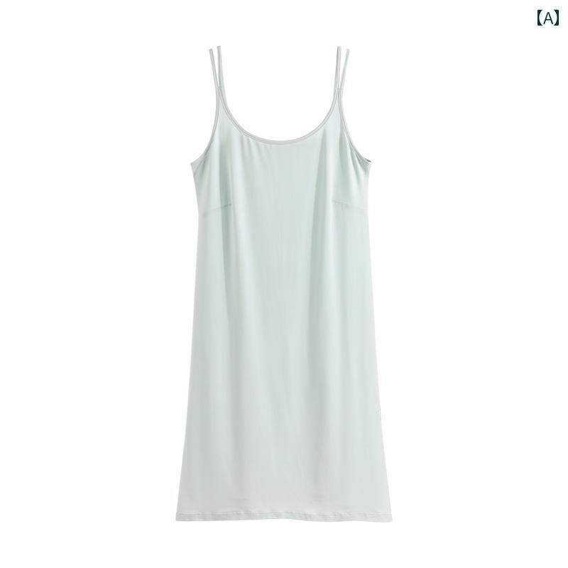 キャミソール　トップス　レディース STW モダール ミドル 丈 キャミソール ドレス ナイトドレス レイ..