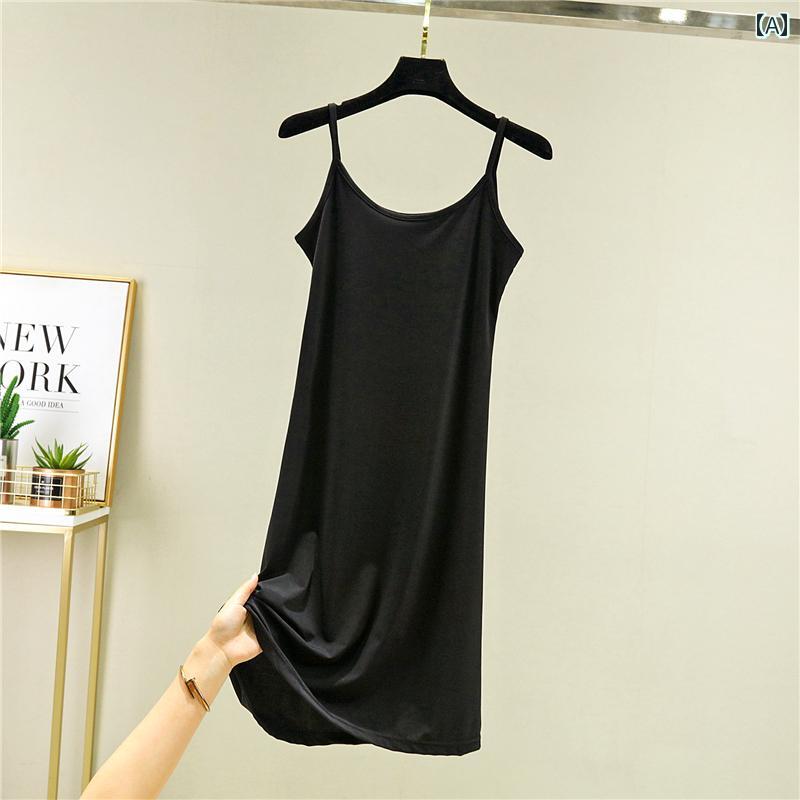 キャミソール　トップス　レディース サスペンダー スカートの レディース 夏の 薄手 氷の 絹の ゆった..