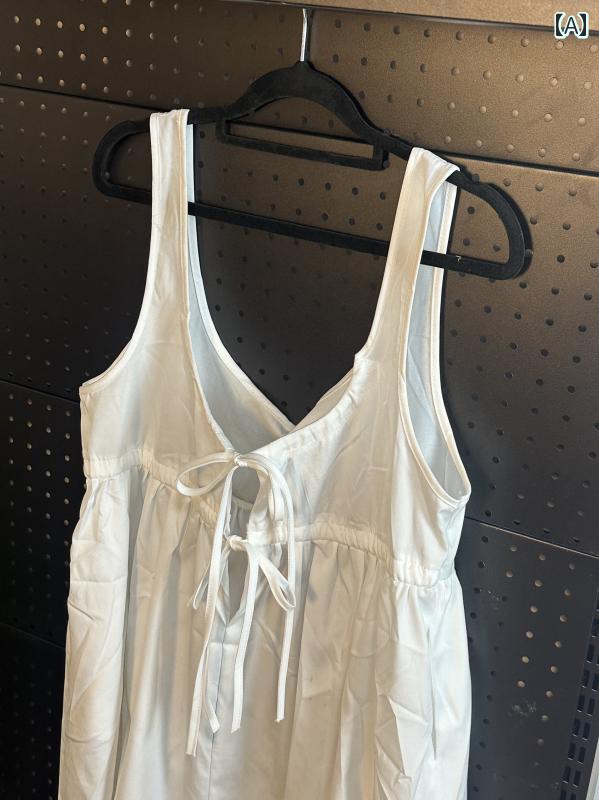 キャミソール　トップス　レディース FFreshIng 2024 SS 郭 噛み スタイル ロング スカート な グレー..