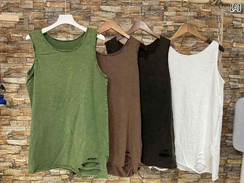 キャミソール　トップス　レディース の サンド ウォッシュ カラー コットン リップ ドバック ダブルハ..