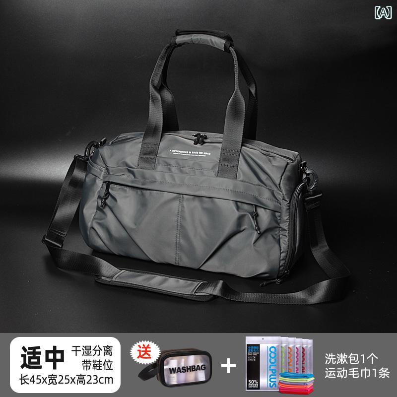 旅行　バッグ　ハンドバッグ クロス ボディ 旅行 バッグ 男女兼用 手 荷物 トレーニング 軽量 防水 ス..